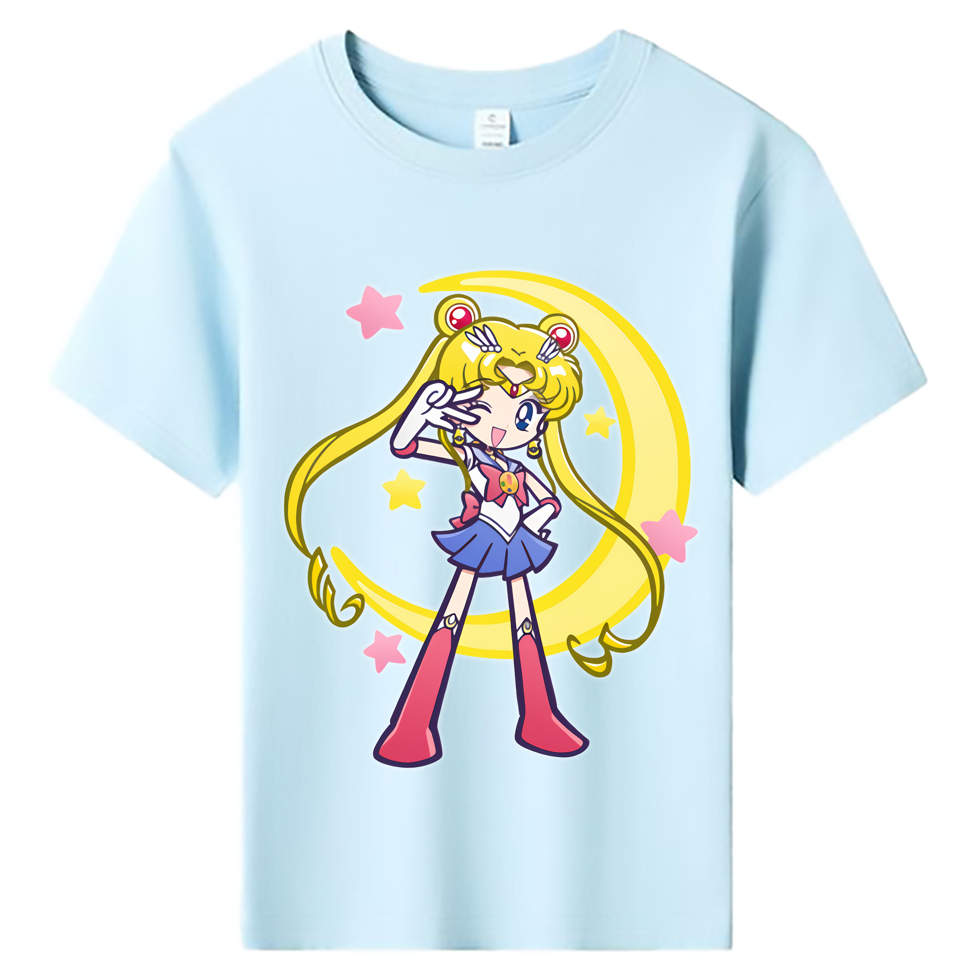 （画像用） 美少女戦士セーラームーン 月野 うさぎ つきの うさぎ Sailor Moon Tsukino Usagi 綿100％キッズTシャツ（フロントプリント）